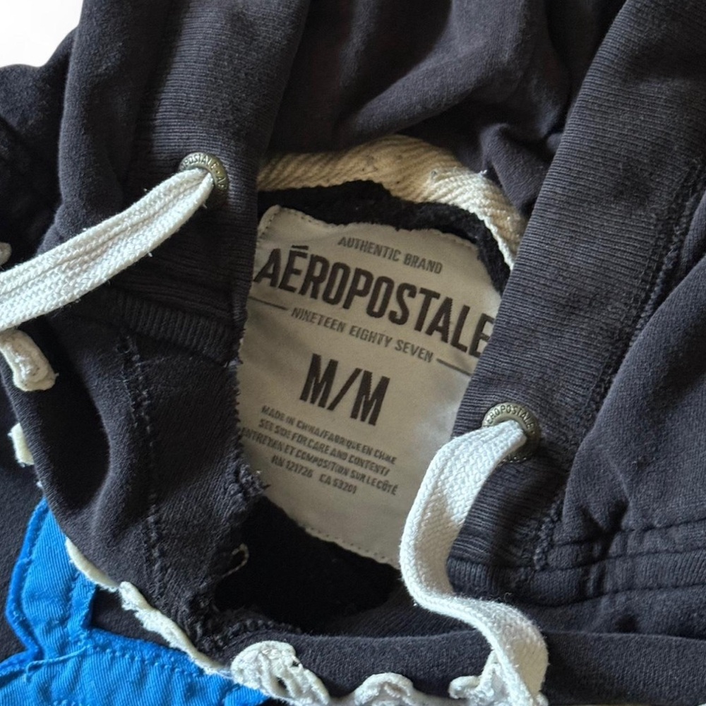 Aeropostale Black and Blue Hoodie